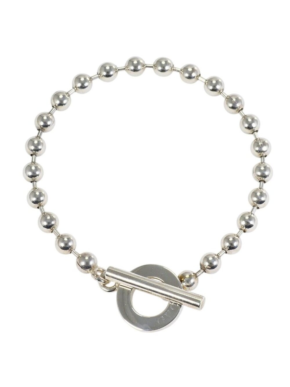 Gucci Ball Chain 925 Sterling Silver Bracelet 16.5
